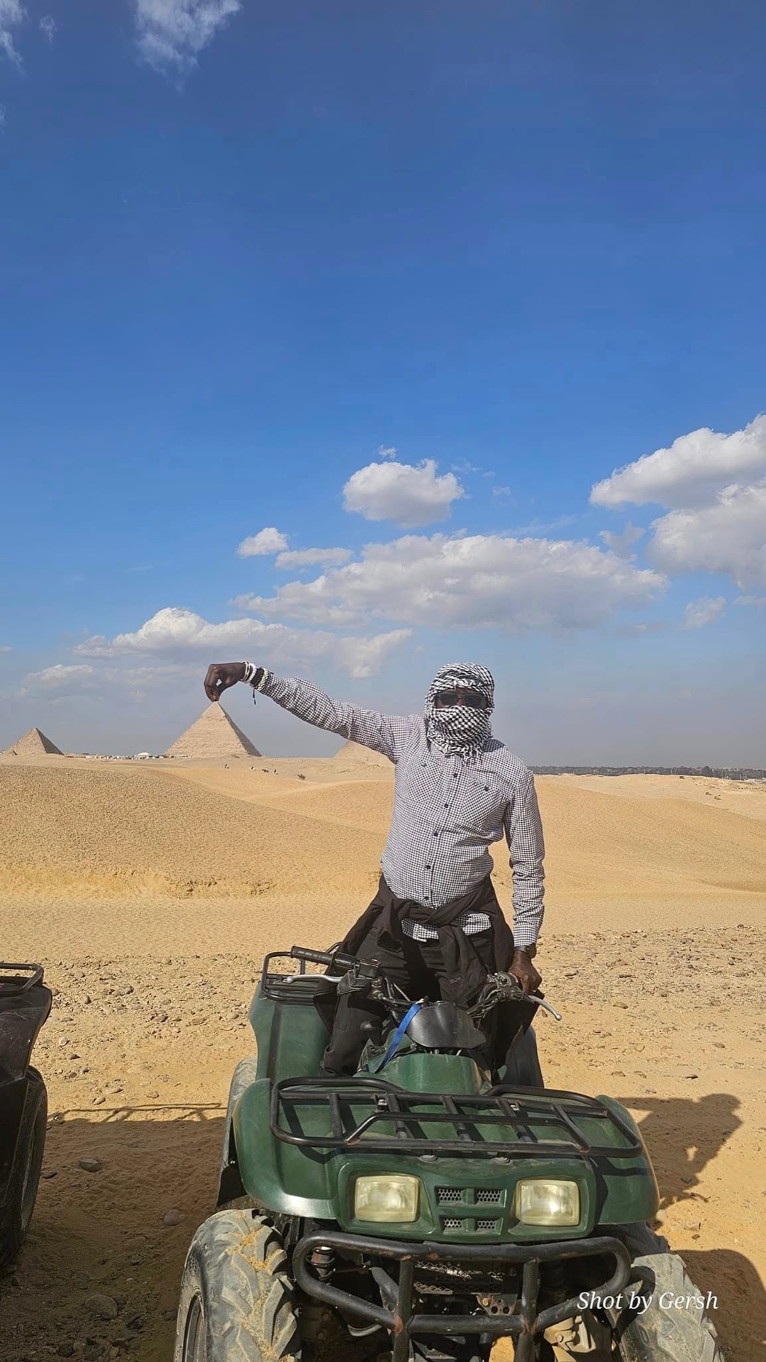 At the pyramids of Giza, Egypt